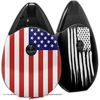 Skin Decal Wrap 2 Pack Compatible with Suorin Drop USA American Flag 01 Vape NOT Included