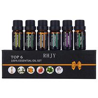 Essential Oils, Lavender Massage Aromatherapy Essential Oil 6 Bottles/Box by 100% Pure Aromatherapy Oils kit for Diffusers, Humidifier, Massage, Air Freshening, 10ML by 13peas
