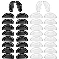 18 Pairs Eyeglasses Nose Pads, 2mm Transparent Non-Slip Silicone Stick on Nose Pads (Black & Clear)