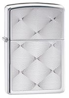 Zippo Wavy Diamonds Pocket Lighter, High Polish Chrome