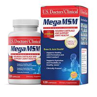 U.S. Doctors' Clinical Mega MSM Daily Joint Relief Supplement to Detoxify, Anti-Inflammatory Formula with Antioxidant Vitamin C, Collagen, and Neem (Packaging May Vary) [2 Month Supply — 120 Capsules]