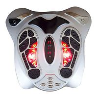 Electric Foot Massager with Heat Function Low Frequency Electrical Stimulation Multi-Level Settings Blood Circulation Massage(Send Massage Belt)