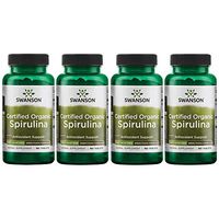 Swanson Certified Organic Spirulina 500 mg 180 Tabs 4 Pack