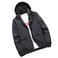 F_Gotal Mens blazer Men's Cloud Cap Lightweight Rain Jacket Black
