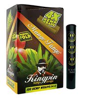 Herb Airtight Tube Pocket Protector with Kingpin Mango Tango Hemp Wraps 25 Count Box DC Crafts Nation- Happy Face