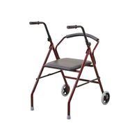 Elderly Walker - Wheeled with A Lightweight Folding Auxiliary Walker, Safe and Durable, Suitable for People with Reduced Mobility