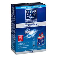 Clear Care Plus 3% Hydrogen Peroxide Cleaning & Disinfecting Solution with HydraGlyde - 24 oz, Pack of 4
