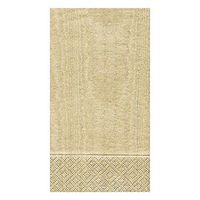 Caspari Moiré Paper Guest Towel Napkins in Gold - Four Packs of 15
