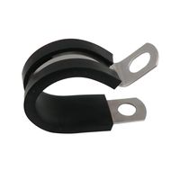 3/16" Cable Clamp Stainless Steel Insulated Rubber Cushioned - Cable Clamp, Pipe Clamp, Hose Clip, Line Clamp and wire clamp (12 Pack)
