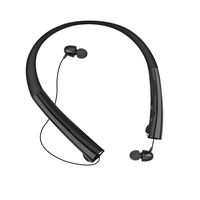 Bluetooth Headphones Chof Wireless Retractable Earbuds Neckband Bluetooth Headset Stereo Sound with Mic, Sport Sweatproof, Call Vibrate Alert-Black