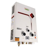 Campworld Low Pressure Startup,Overheating Protection,1.58GPM/6L LPG Portable Propane Gas Hot Water Heater,Digital Display with Shower Head.Lightweight for RV,Outdoor Camping