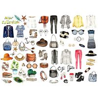 Seasonstorm Gilrs Summer Dress Precut Anti-UV Waterproof Decoration Album Planner Stickers Scrapbooking Diary Sticky Paper Flakes (PK165)