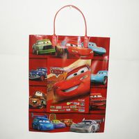 Disney Car Plastic Goody Bags- Red (3 ct)