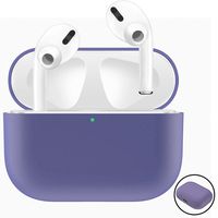 UPOLS Compatible with Apple AirPods Pro Case Cover, 2019 Release Airpod Case Protective, Bounce Carrying Case Protection AirPods Pro Charging Case Soft Slim Silicone Skin (Light Purple)