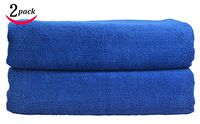 Sinland Microfiber Car Drying Towel Auto Detailing Cleaning Cloths 24 Inchx63 Inch Pack of 2 Blue