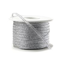 Christmas Gift Wrapping Ribbon (Nylon Taffeta, 1/8-inch x 100-yard, Silver)