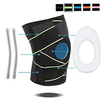 Professional Knee Brace Compression Sleeve - Adjustable Non-Slip Knee Braces for Men Women with Side Stabilizers & Gel Pad, Best Knee Support for Meniscus Tear, Arthritis, Pain Relief, Injury Recovery