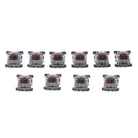 Forgun 10Pcs 3 Pin KeyCaps Brown Mechanical Keyboard Switch for Cherry MX Keyboard