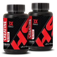 Muscle Growth Supplements for Men - CREATINE 3X Powerful Formula - Creatine Pills - 2 Bottles 180 Tablets