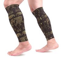 LEVEIS Ethnic Mandala Elephant Tribal Calf Compression Sleeves 1 Pair, Leg Performance Support for Shin Splint Calf Pain Relief Men & Women Guards Sleeves for Running Cycling