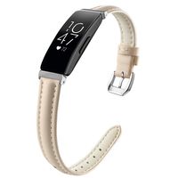 OenFoto Bands Compatible Fitbit Inspire & Inspire HR, Adjustable Leather Replacement Accessories Wristband Strap for Fitbit Inspire & Inspire HR Smartwatch, Women Men, Pink Small