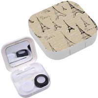 Portable Contact Lens Case Box Travel Kit Mirror + Bottle + Tweezers Container Holder [ Imitation Vantage ]