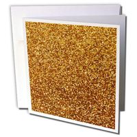 3dRose Gold Faux Glitter - photo glittery texture - sparkles sparkly bling - stylish girly - Greeting Cards, 6 x 6 inches, set of 6 (gc_112928_1)