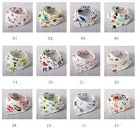 Infant Slobber Towel Headband Cotton Absorbent Easy to Clean Dark Buckle Double Triangle Towel Bib Pocket B（10）