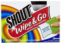 Shout Wipe & Go Instant Stain Remover - 12 CT (Pack - 6)