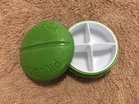 Haiker Portable Carry On Gum Pill Box 4 Compartment Travel Case Holder( Green)