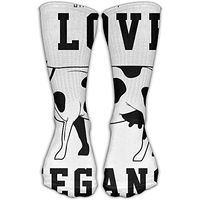 I Love Vegan Cow Classics Personalized Socks Sport Athletic Stockings 30cm Long Sock For Men Women