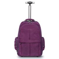 HollyHOME 19 inches Wheeled Rolling Backpack for Men and Women Business Laptop Travel Bag, Purple