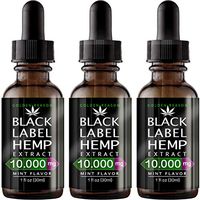 3 Pack Hemp Oil 10.000MG. Anxiety Reducer. Pain Relief. Natural Sleep Aid. Weight Management .with Natural Mint Flavor. (3)