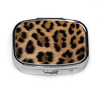 Colorful Animal Leopard Print Stylish Pill Case Girls Pill Box Tablet Holder Wallet Organizer Case for Pocket Or Purse