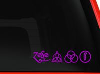 Led Zeppelin Rock Band Logos Car truck laptop macbook Window Vinyl Decal Sticker (pink, 8" inches)