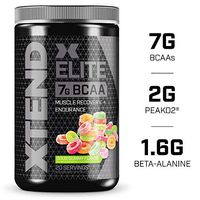 XTEND Elite BCAA Powder Sour Gummy | Sugar Free Post Workout Muscle Recovery Drink with Amino Acids | 7g BCAAs for Men & Women| 20 Servings