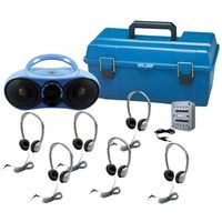 Hamilton Buhl LCP/HB100BT/6SV Val-U-Pak Bluetooth/CD/FM Listening Center, 6 Station, Compact Carry Case, Compatible with Bluetooth-enabled Devices