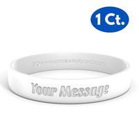 Reminderband Classic Custom 100% Silicone Wristband - Personalized Silicone Rubber Bracelet - Customized, Events, Gifts, Support, Causes, Fundraisers, Awareness - Men, Women, Kids