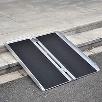 Aluminum Portable Threshold Ramp Foldable Scooter Bike Ramp with Carrying Handle Easy Movement 600 LB Capacity Waterproof