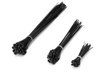 Cable Zip Ties,300 Packs Self-Locking 4+6+8Inch Width 0.1inch Nylon Cable Ties,Perfect for Home,Office,Garage and Workshop (Black)