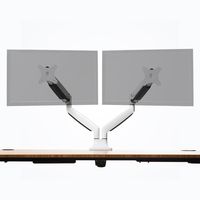 Jarvis Monitor Mounting Arm - Fits up to 32" Computer Displays (Dual, White)
