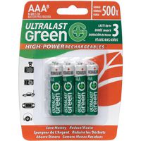 Ultralast ULGHP8AAA AAA Green High-Power Rechargeable Batteries, 8-pack