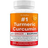 Best Turmeric Curcumin with BioPerine Black Pepper and Ginger. 15X High Potency with 95% Curcuminoids. Anti-inflammatory, Joint Support, Anti Aging, Antioxidant Powder