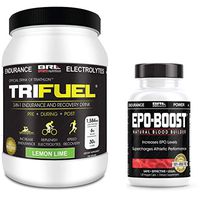 EPO-BOOST Natural Blood Builder & Tri Fuel Lemon Lime Sports Supplement Bundle. RBC Booster & BCAA Electrolyte Drink. Echinacea & Dandelion Root for Increased VO2 Max, Energy, Endurance.