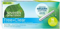 Seventh Generation Organic Tampons, with Applicator - Super - 16 ct