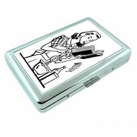 Perfection In Style Metal Silver Cigarette Case Vintage Housewife Design 003