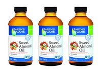Earth's Care Sweet Almond Oil, Expeller Pressed, No Colors, Fragrances or Parabens, Vegan, Bottled in USA 8 FL. OZ. (3 Bottles)