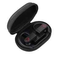 Mobile Accessories Earphone & Headset LIHAO,JHO-A9 TWS Wireless Hanging Ear Type Bluetooth Earphone with Charging + Storage Integrated Zipper Bag, Support Voice Control(Black) (Color : Black)