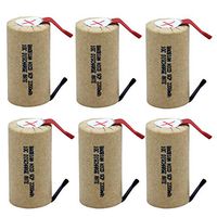 BAOBIAN SubC Sub C 2200mAh 1.2V Ni-Cd 10C Discharge Rate Rechargeable Battery Cell with Tabs for Power Tools (6Pcs)