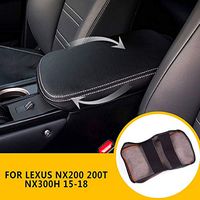 2019 New Leather Top Center Armrest Surface Case Cover for Lexus NX200 200t NX300h 2015-2018 Interior Parts Armrests Black (Black)